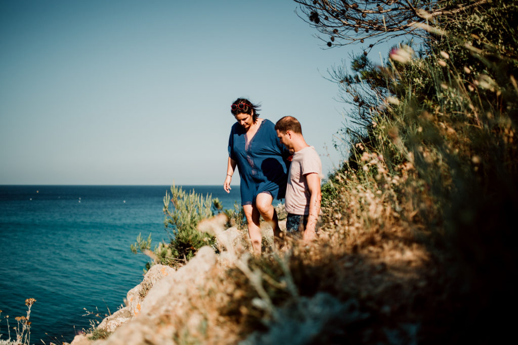 Séance photo de couple à la mer