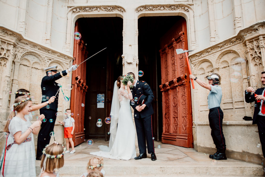 Sortie des mariées à l'église de Clamecy