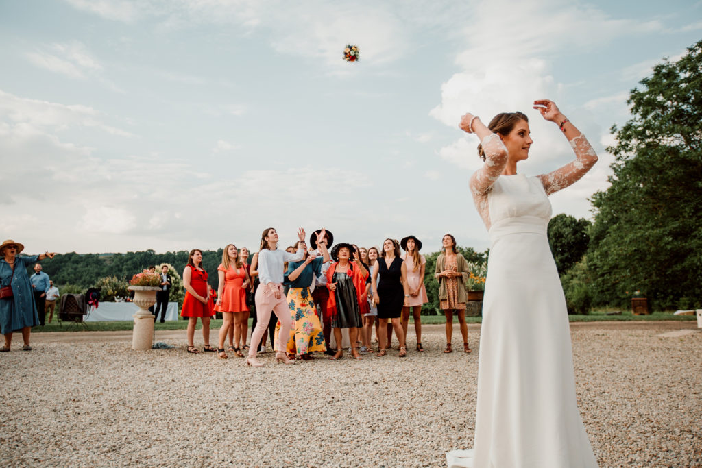 Lancé du bouquet de la mariée au Domaine du Bouloy