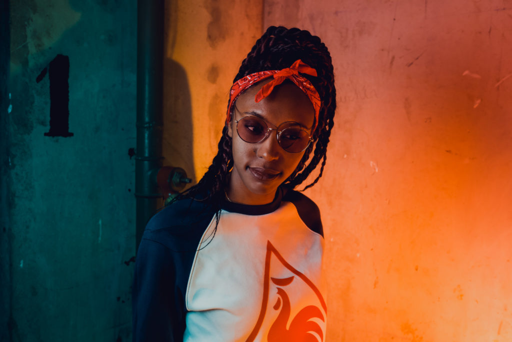 Portrait créatif de Lauren Rembi pour Le Coq Sportif