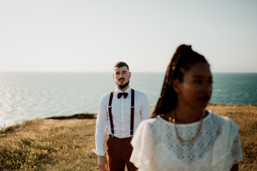 Portrait marié à Etretat lors d'une séance day after
