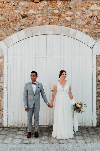 Photo de couple durant le mariage de Tiphaine & Daniel au domaine de la Chalotterie